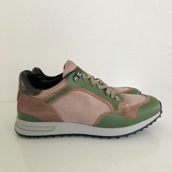 Dunhill Radial Runner Sneakers Leather Brown Green Mesh Italy Men\'s EU 43 US 10 main image 9